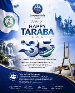Happy Taraba State @35: Celebrating Our Journey, Our People and Our Future