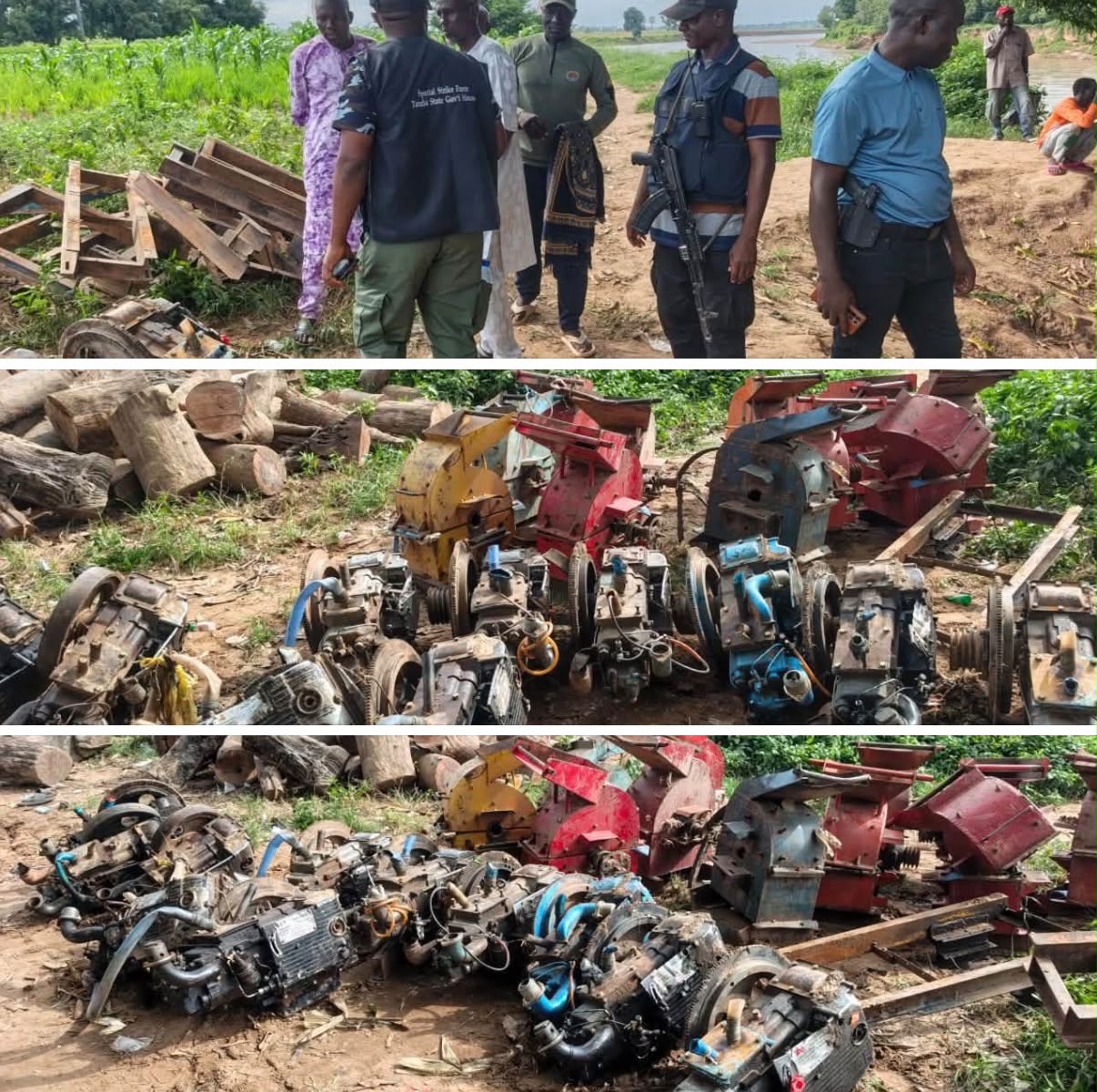 TARABA ANTI-ILLEGAL MINING TASKFORCE RETURNS OVER 100 SEIZED MACHINES TO OWNERS AT MAYO KAM