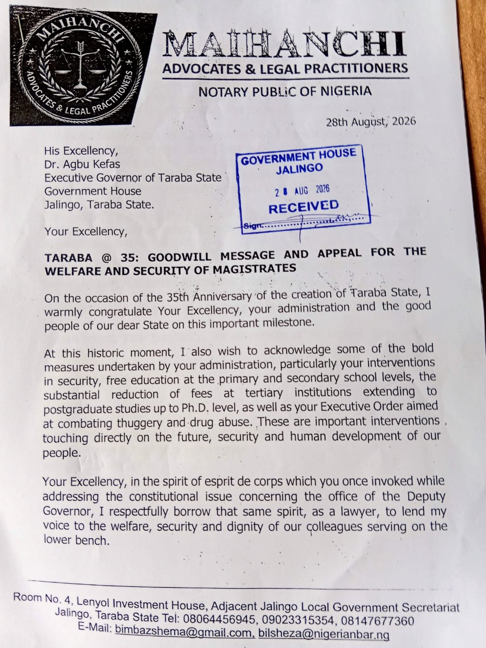 Some Taraba Magistrates Go to Court on Keke, No Official Vehicles Since Suntai Era — Lawyer, Influencer Appeal to Kefas