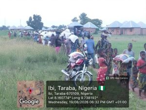 TARABA GOVERNMENT THROUGH TSEMA PROVIDES RELIEF MATERIALS TO INTERNALLY DISPLACED PERSONS CAMP IN IBI LGA