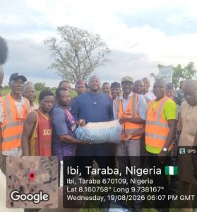 TARABA GOVERNMENT THROUGH TSEMA PROVIDES RELIEF MATERIALS TO INTERNALLY DISPLACED PERSONS CAMP IN IBI LGA